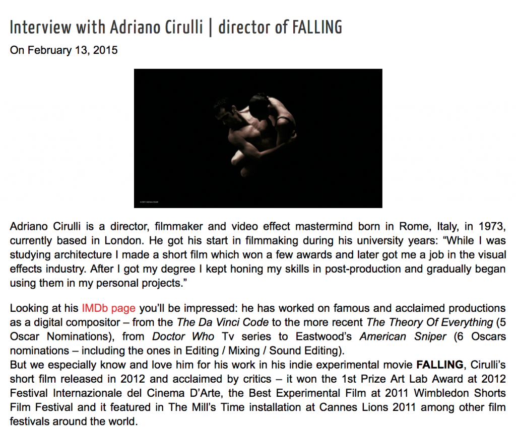 Interview with Adriano Cirulli